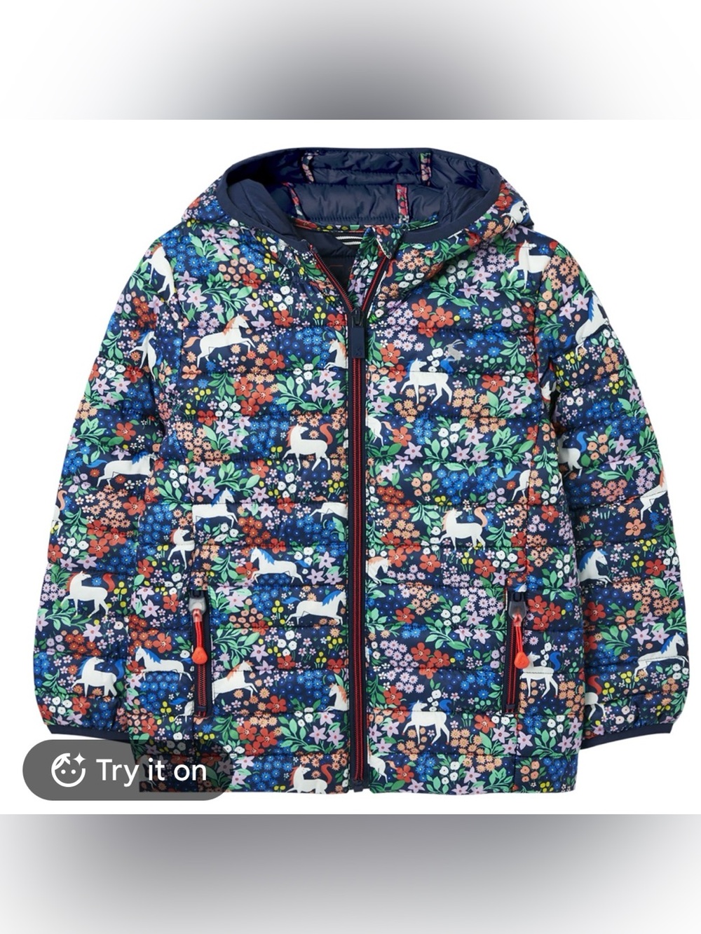 Joules Girls Showerproof Kinnaird Recycled Packable Padded Jacket
